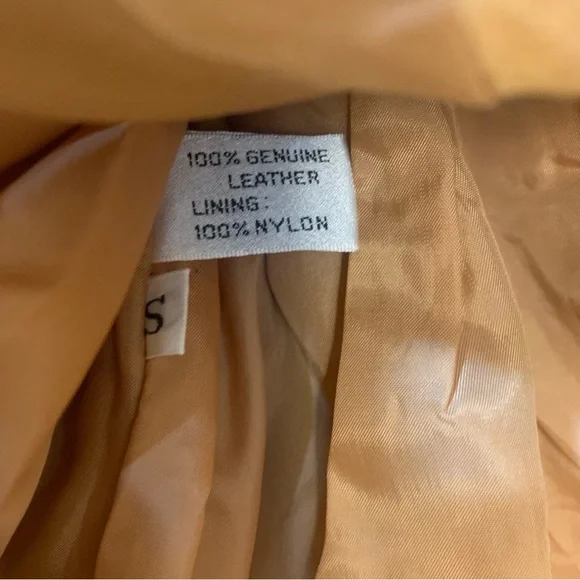 VTG LNR Soft Leather Western Tassel Fringe Waist Drawstring Jacket - Picture 10 of 16